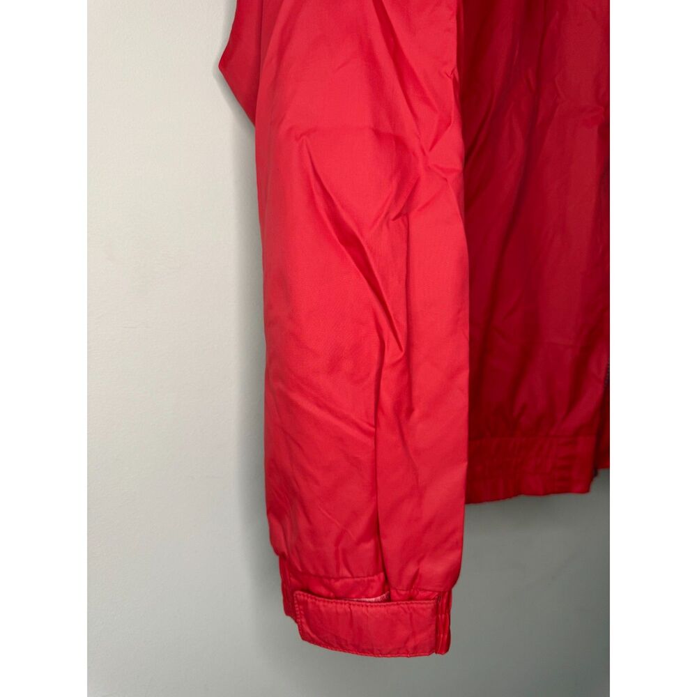 North End Windbreaker Jacket Mens M Red Hooded Lightweight Zip Rain Coat - Picture 9 of 11